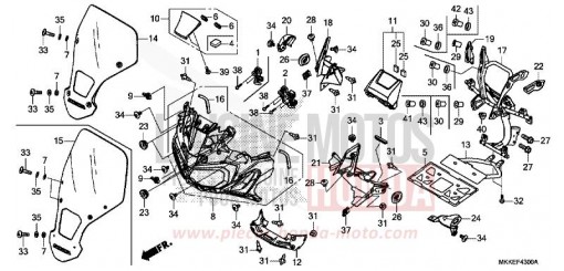 ABDECKUNG, VORNE CRF1000D2K de 2019